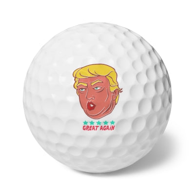 Trump Meme - Great Again | Novelty Golf Balls, 6pcs