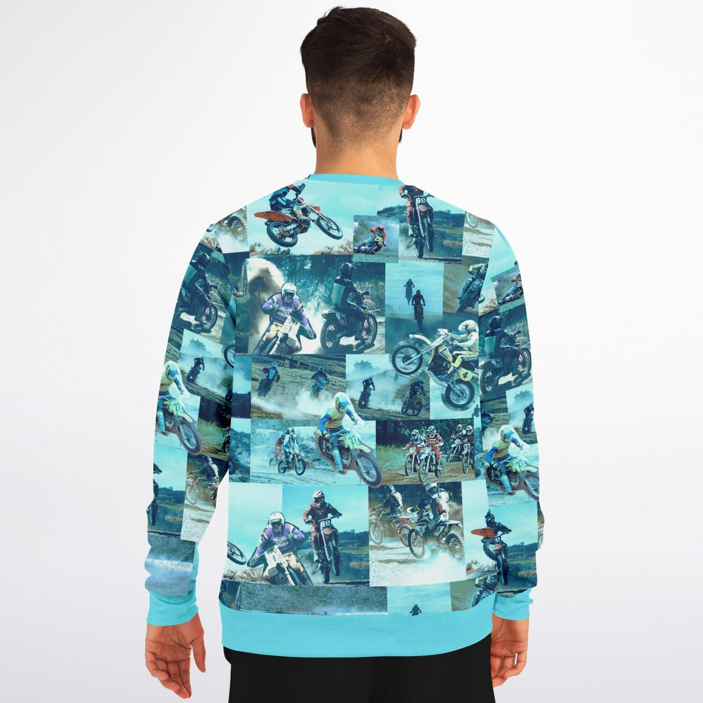 Tyler Durden Motorcycle Collage Sweatshirt | Fight Club Unisex Sweatshirt