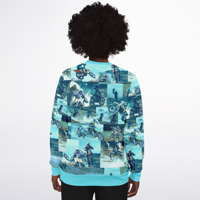 Tyler Durden Motorcycle Collage Sweatshirt | Fight Club Unisex Sweatshirt