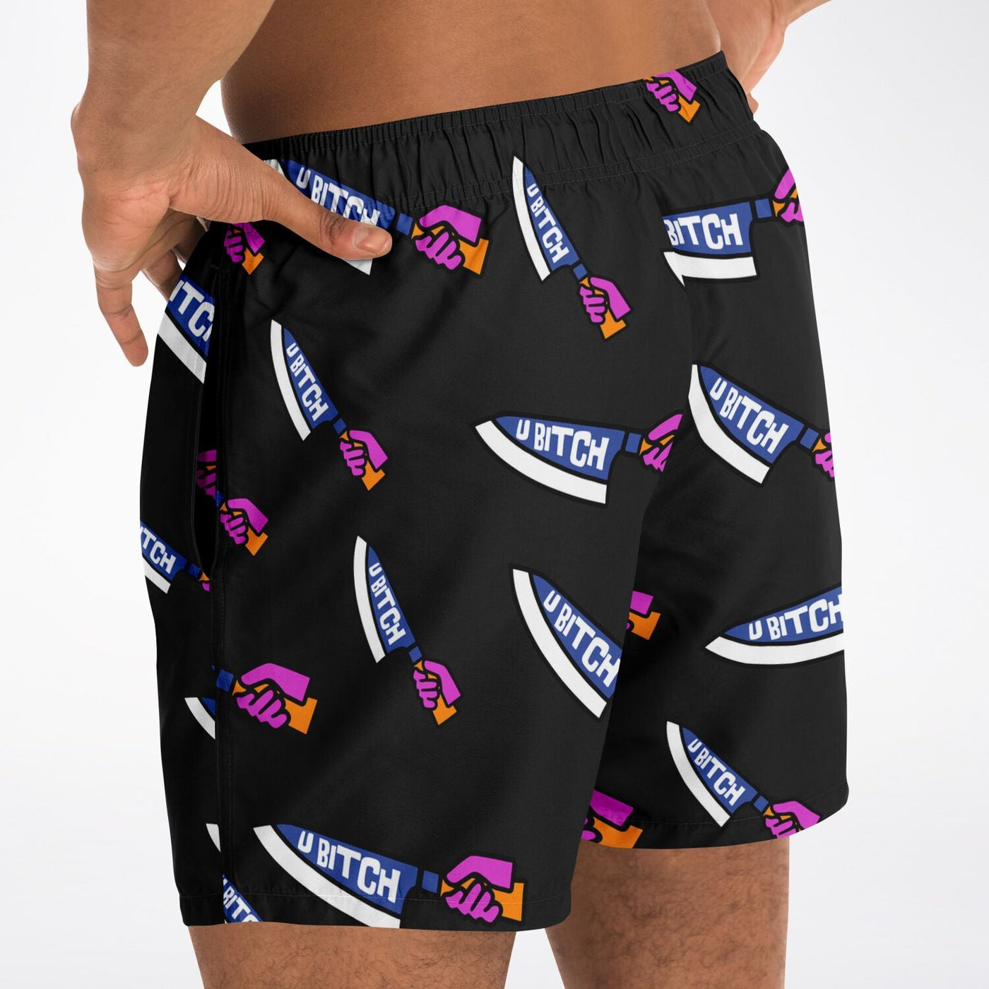 U Bitch | Badass Fashion Swim Shorts