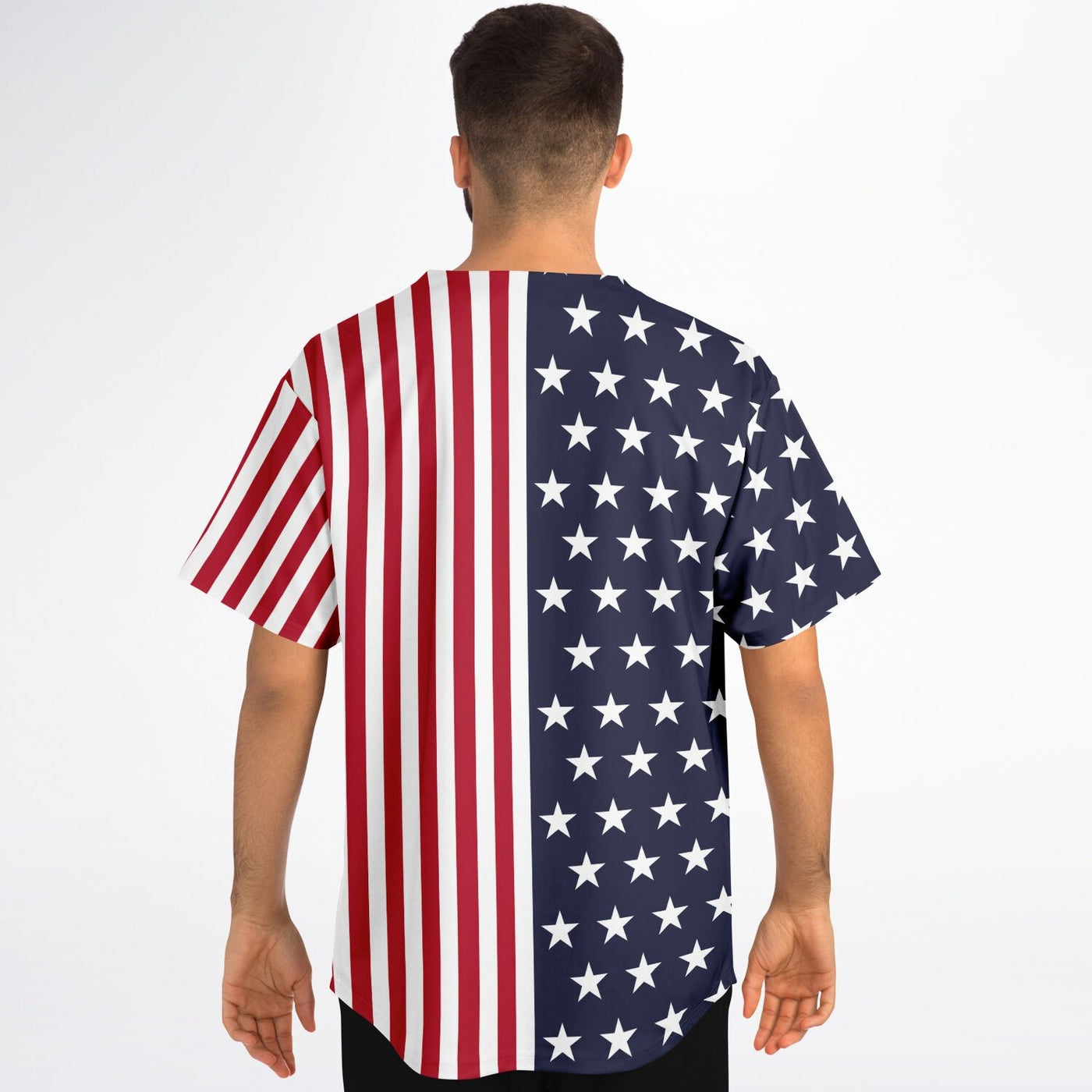 USA Flag Stars & Stripes | American Baseball Jersey
