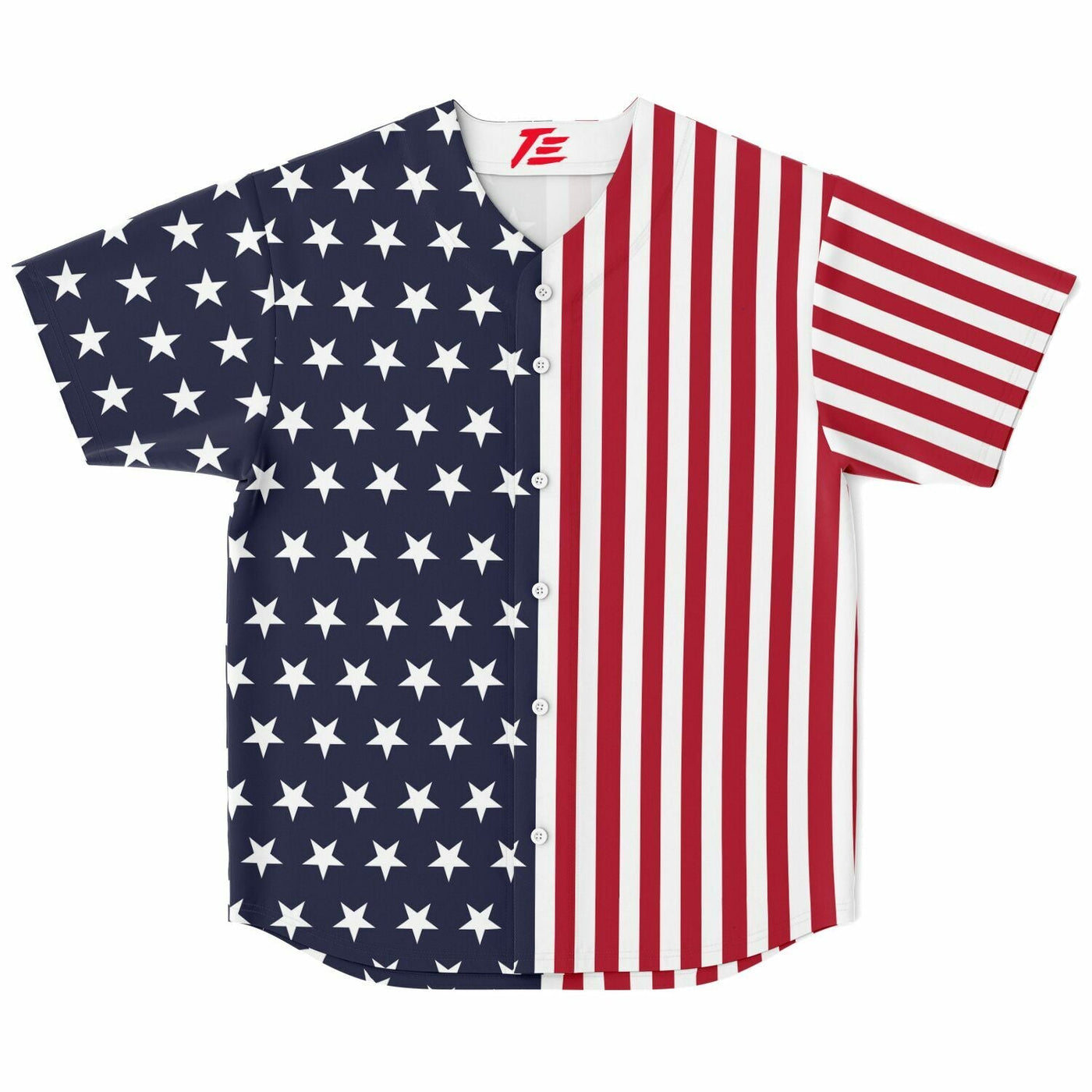 USA Flag Stars & Stripes | American Baseball Jersey