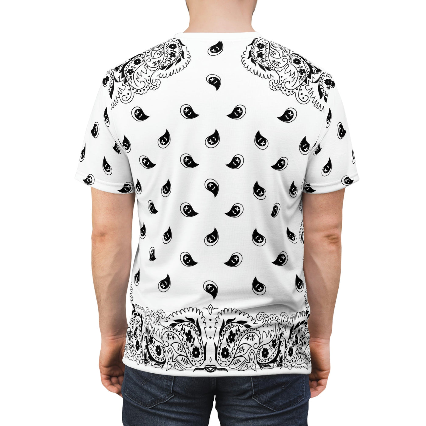 White Bandana Pattern | Fashion T-shirt