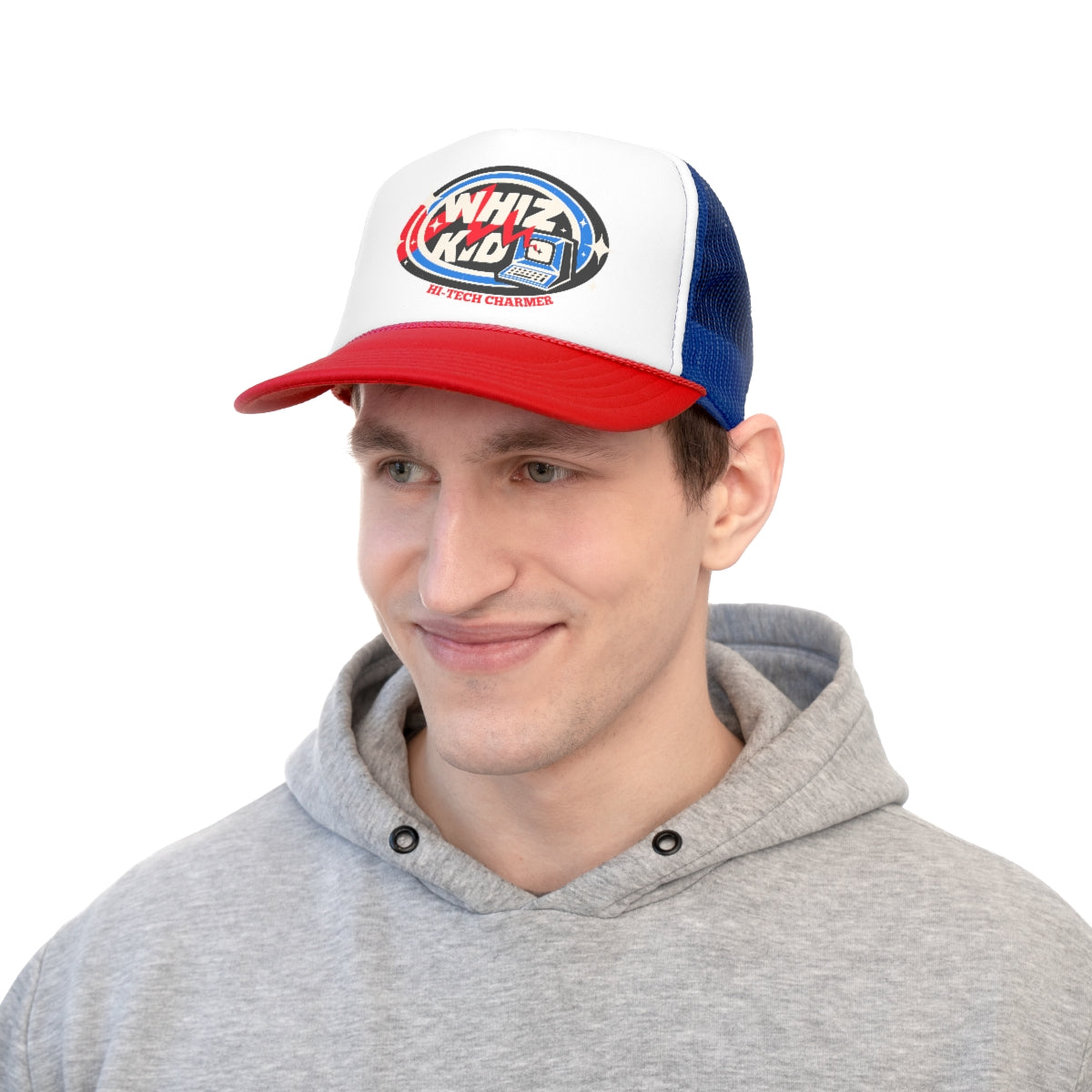 Whiz Kid Hi-tech Charmer | Retro Geek Trucker Hat