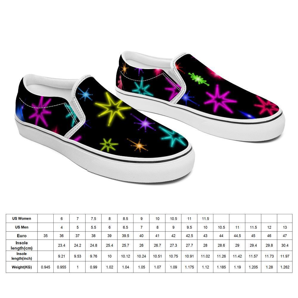 Lebowski's Neon Stars | Lebowski Slip-on Sneakers