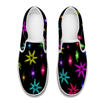 Lebowski's Neon Stars | Lebowski Slip-on Sneakers